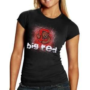  Cornell Big Red Ladies Black Logo Matrix T shirt Sports 