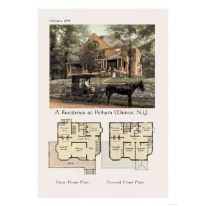 Residence at Pelham Manor Giclee Poster Print, 9x12 