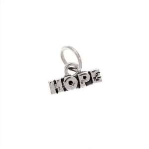 Sterling Silver Message Charm Hope 13mm Arts, Crafts 