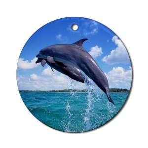  Ornament (Round) Dolphins Singing 