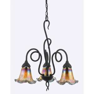  Quoizel Bellissimo W  Desert Sunrise Glass Chandelier 