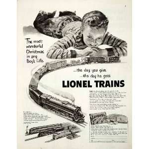  1951 Ad Lionel Train Set Track Toy Child Boy Christmas 