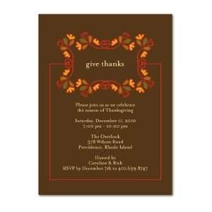 Thanksgiving Party Invitations   Fall Foliage By Night Owl Paper Goods