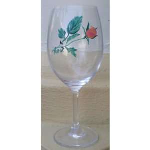 Rose Wine Glass 