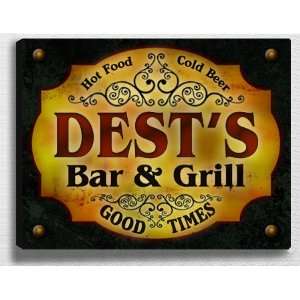  Dests Bar & Grill 14 x 11 Collectible Stretched 