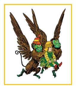 Flying Monkeys Denslow from Wizard of Oz Counted Cross Stitch Chart 