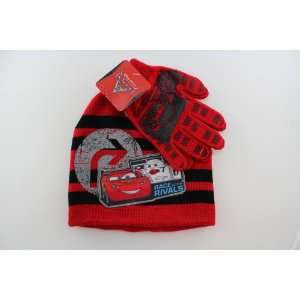   Cars Race of the Rivals Beanie and Glove Set (Red) Toys & Games