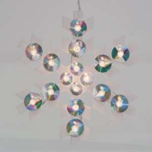  New   Set of 5 Lighted 10 Snowflake Roofline Christmas 
