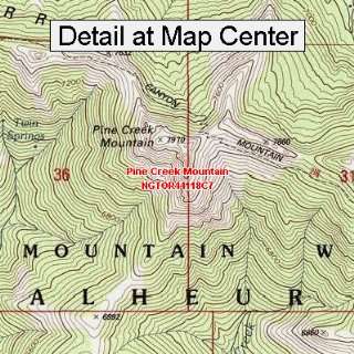 USGS Topographic Quadrangle Map   Pine Creek Mountain, Oregon (Folded 