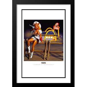  Ron English 20x26 Framed and Double Matted Cowgirl at 