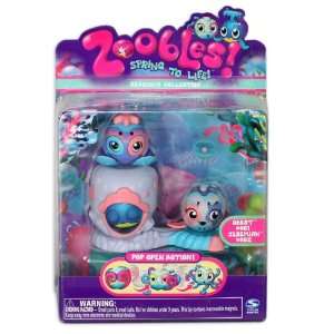  Zoobles Twobles Whale and Octopus + Happitat Toys 