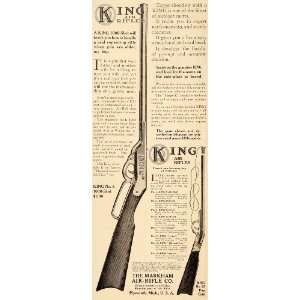   Ad King Air Rifles Shoot Boy Gun Antique Models   Original Print Ad