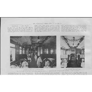   Resturant Car On New Train Service Antique Print 1903