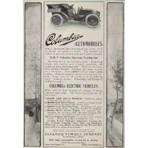 1903 Ad Columbia Electric Gasoline Touring Car 24 H.P 