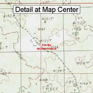  USGS Topographic Quadrangle Map   Potrillo, New Mexico 