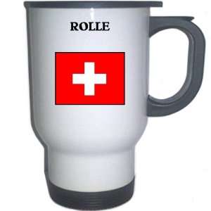 Switzerland   ROLLE White Stainless Steel Mug