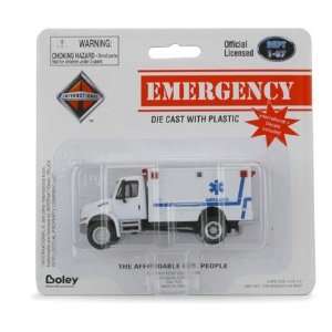 HO 2001 International EMS Ambulance, White BLY412277 Toys 