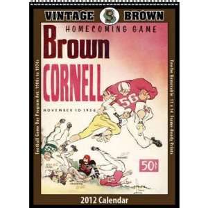  Vintage Brown Bear Football 2012 Wall Calendar Office 