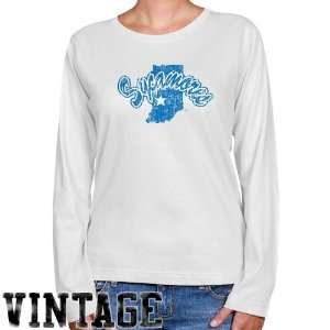  NCAA Indiana State Sycamores Ladies White Distressed Logo 