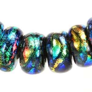    14mm Multi Color Dichroic Glass Beads Arts, Crafts & Sewing
