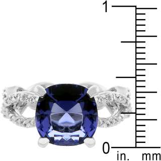 Carat White Gold Rhodium with Prong Handset Tanzanite Stone Clear 