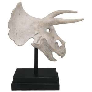  Dinosaur Triceratops Skull Fossil Statue Sculpture 