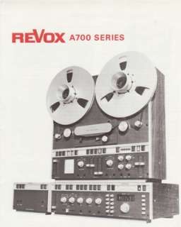 Revox A700 Series Brochure 1974  