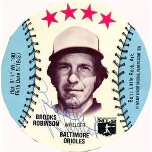  Brooks Robinson Autographed/Hand Signed Baseball Shaped 