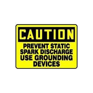 CAUTION PREVENT STATIC SPARK DISCHARGE USE GROUNDING DEVICES 10 x 14 