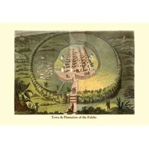  Town and Plantation of the Fulahs 24x36 Giclee