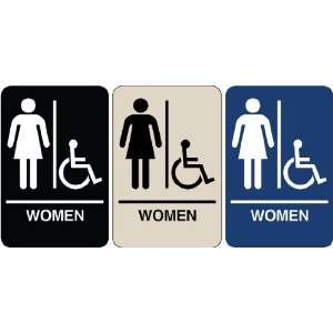  Braille Sign   Womens Handicapped Accessible Restroom 