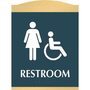   ISA Handicapped Graphic and Braille Sign, 7 x 9.375