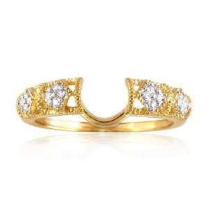   Enhancer Ring .10 Carat (Ctw) 14K Yellow Gold Wrap Ring Jewelry