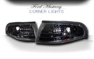 94 98 FORD MUSTANG GT/GTS/SVT/COBRA BLACK CORNER LIGHTS  