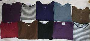   10 MATERNITY LONG SLEEVE SHIRTS KNIT TOPS THYME MULTI COLORS OLD NAVY