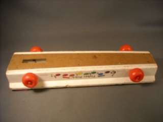 1978 FISHER PRICE WOOD MUSICAL XYLOPHONE PULL TOY  