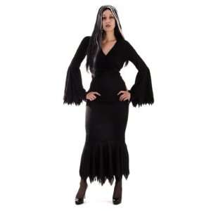   COSTUME LONG BLACK HALLOWEEN DRESS ONE SIZE FITS UK 8 14 Home