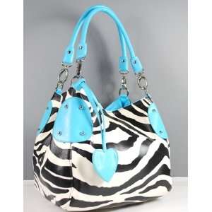   Women Tote Handbags Purse Zebra Print Hobo Bag Blue 0805 Toys & Games