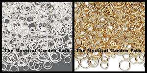 1400+ Silver or Gold Plated Brass Jump Ring Mix 3 12mm  