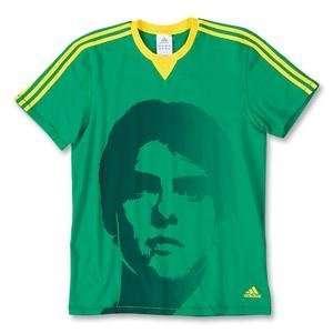 adidas Kaka Big Face Soccer T Shirt (Green)  Sports 
