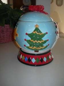 Collectible Christmas Snow Globe Cookie Jar  