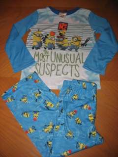 NEW Despicable Me Minion Boys Pajamas 8  