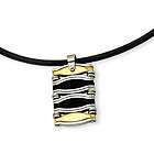 Chisel® Stainless Wavy Bar Gold Plate Man 18 Necklace