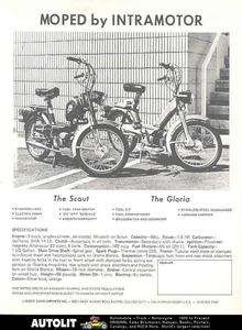 1977 Intramotor Scout Gloria Moped Brochure Minarelli  