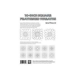  Quilt Stencil Set of 3 10in Feathered Wreaths Pet 