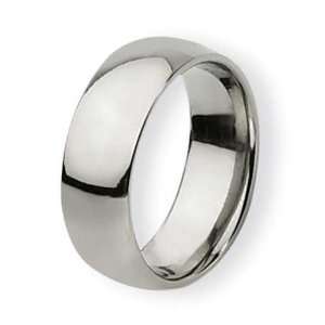  8MM High Polished Stainless Steel Wedding Band Jewelry