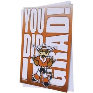  Texas Longhorns Team Mascot Graduation Card Sports 
