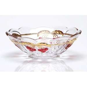 Mosser Glass Cherry Bowl   Crystal Decorated  Kitchen 