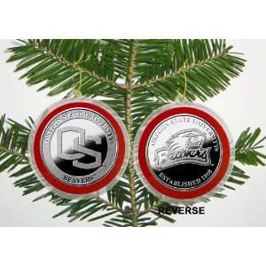  Oregon State Beavers Silver Coin Ornament Sports 