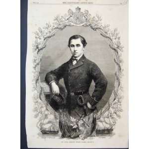  1863 Portrait Royal Highness Price Alfred Old Print
